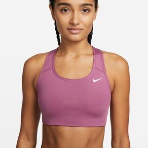 Nike Sports Bra Dri-Fit Swoosh Women's Plum Sports Bra Size Medium